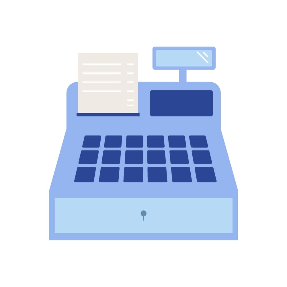 Retailer collecting credit card payment