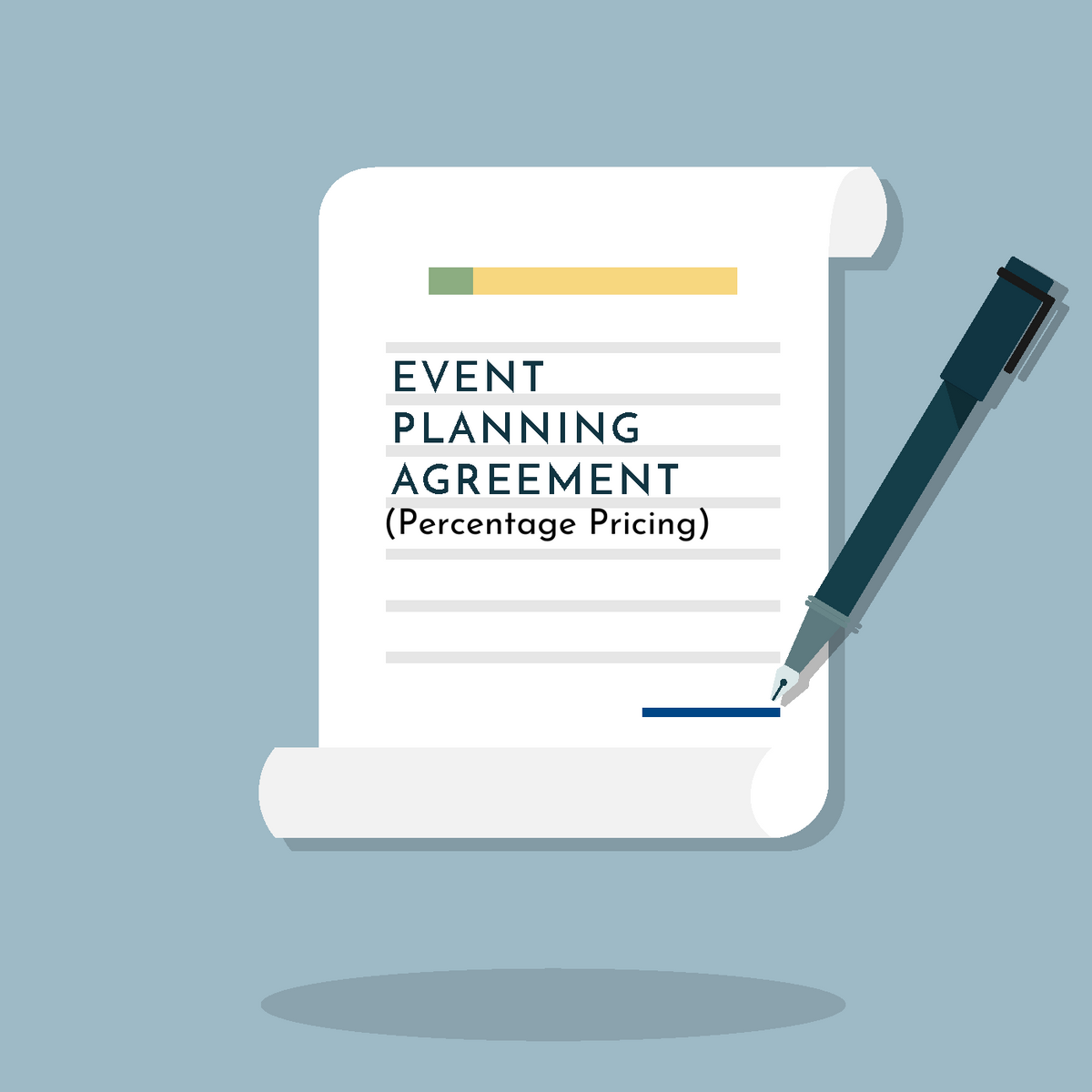 Event Planner Agreement (Percentage Based Pricing)